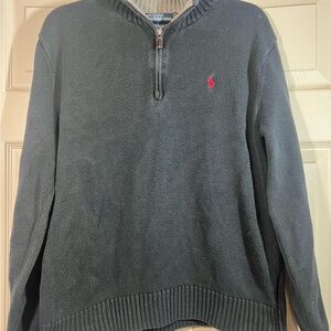 Ralph Lauren Men's Black Zip-Up Sweater